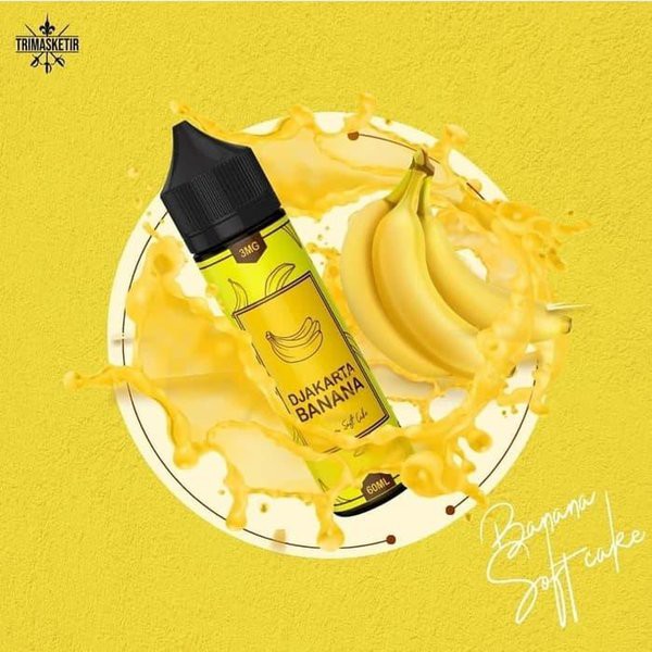 Liquid Djakarta Banana 60ML by Trimasketir 100% Authentic - Banana Soft Cake