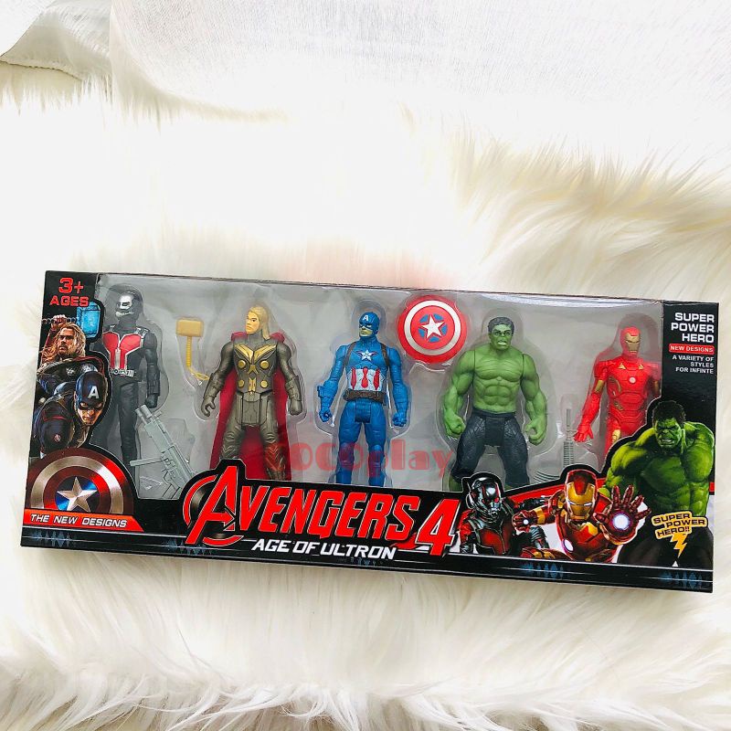 mainan avengers set , mainan robot avengers super hero isi 5pcs