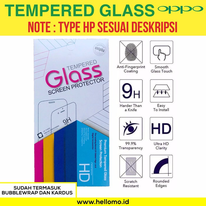 Tempered Glass Oppo / ANTI GORES Oppo Kaca / AntiGores / Gorilla Glass - OPPO 37