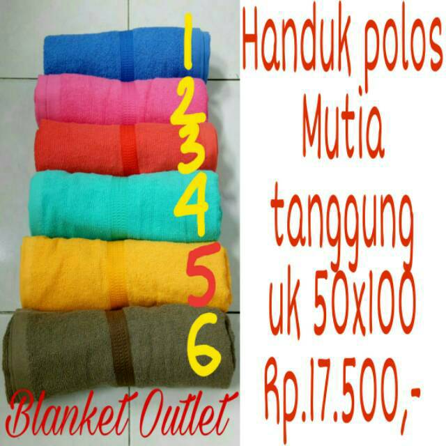 Handuk polos Mutia tanggung