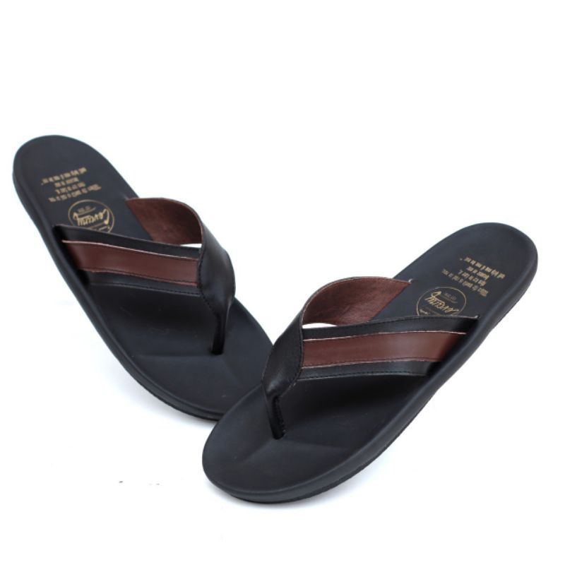 CAVIT BROWN Sandal pria kulit asli cevany original handmade sandal jepit kulit pria bisa COD