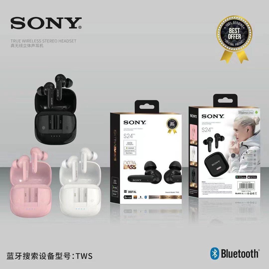 EARBUDS HF BLUETOOTH SPORT TWS S24