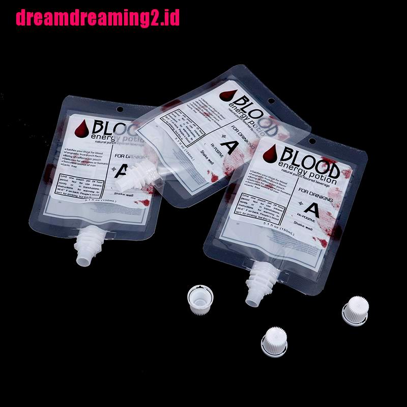 （✔✔❤10pcs Kantong Minuman Bentuk Kantong Darah Untuk Cosplay Zombie Halloween