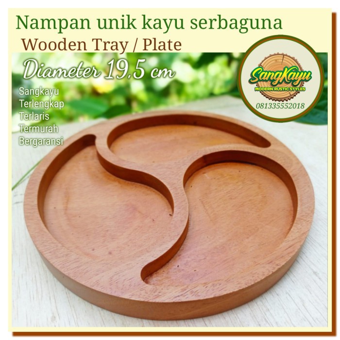 Wooden Tray nampan kayu piring saji unik 002 nampan multi fungsi