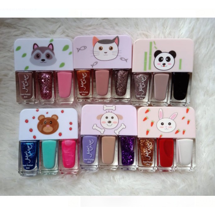 Marimar 3 In 1 Kutek Nail Polish 6 Ml / Cat Kuku 3 Warna