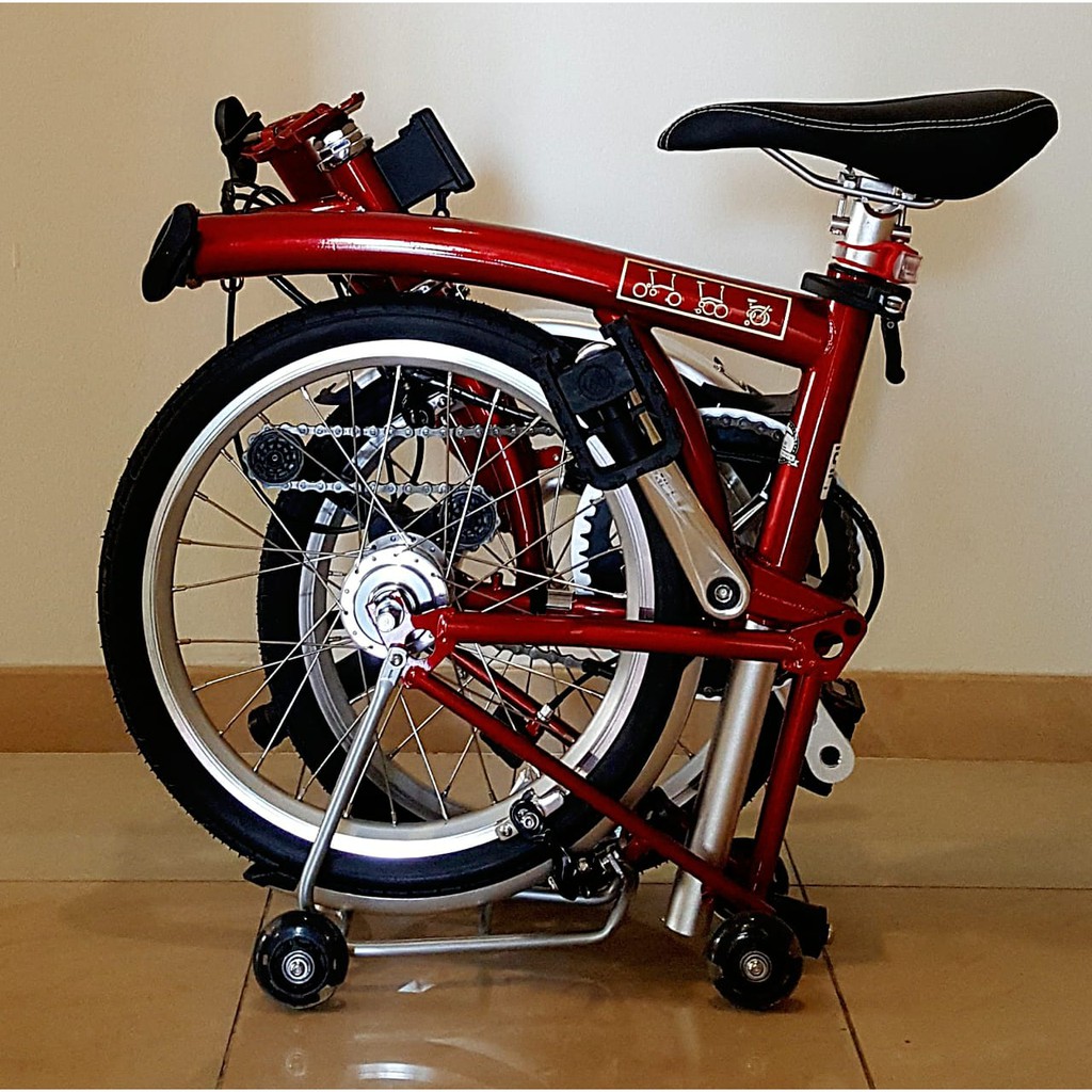 Sepeda lipat 3sixty Red pre-love th.2020 folding bike not brompton pikes trifold troy