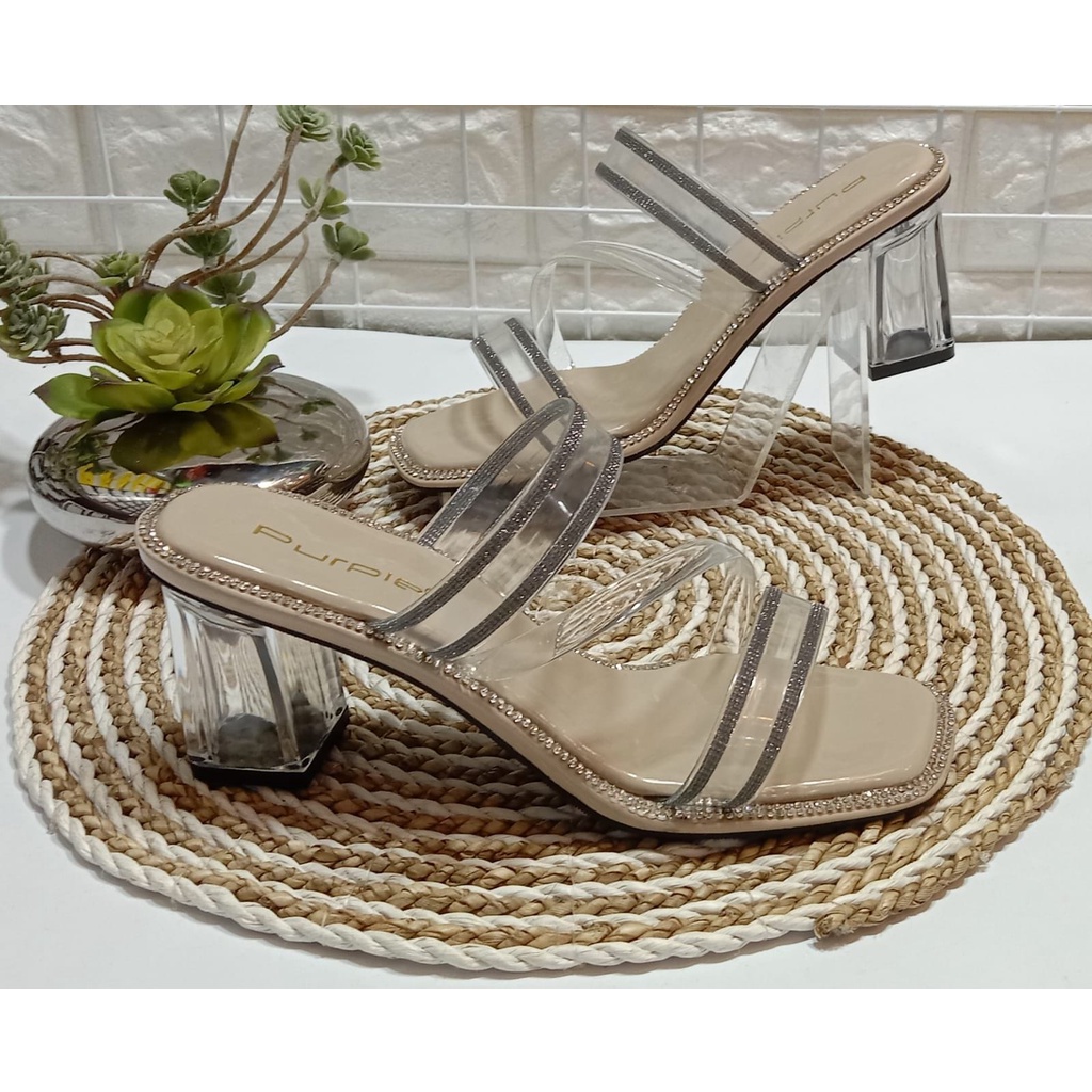 Sandal Purple Y007 - Sepatu Wanita Heels - Heels Shoes Purple