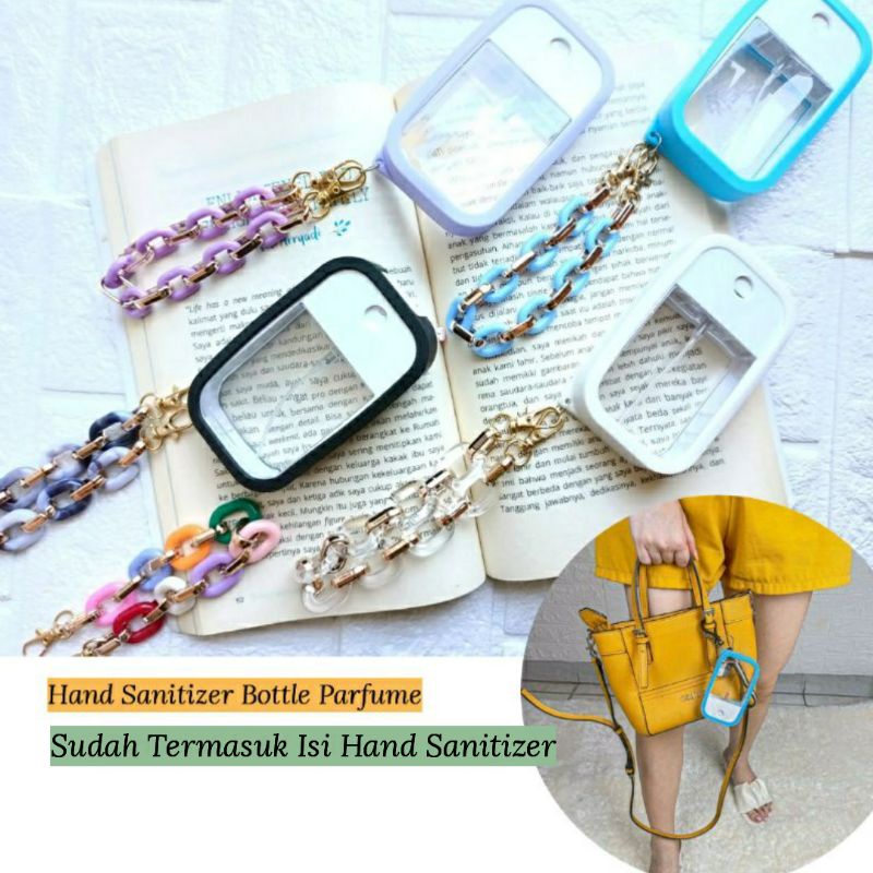 Tempat Botol Refill Hand sanitizer parfume Kotak pocket saku gantungan gantung tas dettol