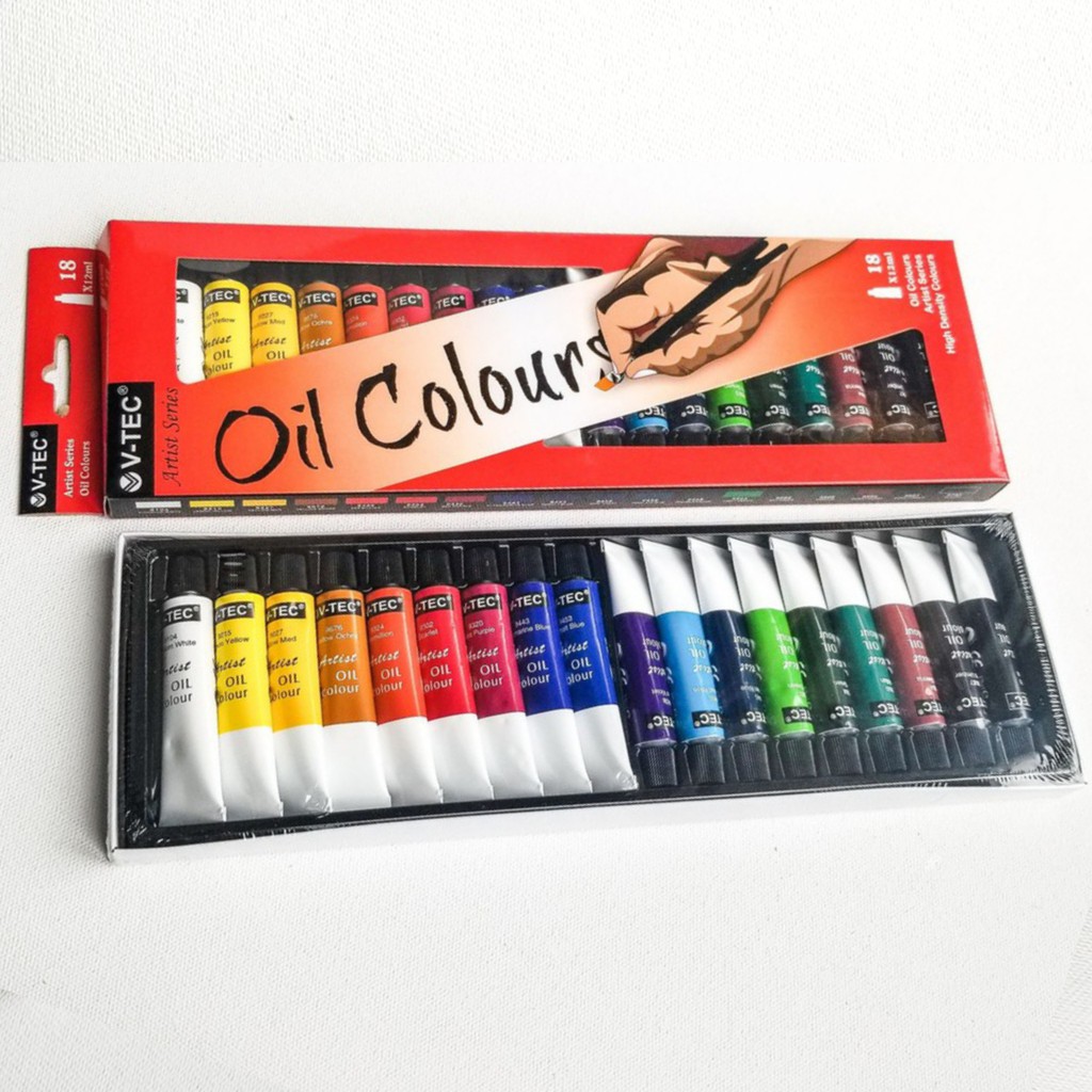 

Cat Minyak V-TEC 18x12ml - V-TEC Oil Colour Set 18x12ml