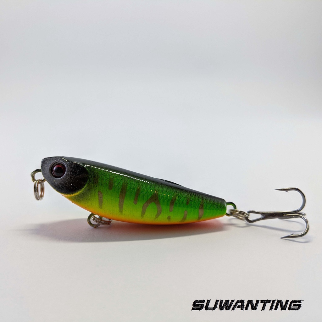 Umpan Pancing Fishing Lure WTD Pencil  Top Water Hengjia Mirip Dw62 Treble Hook ~ SUWANTING ~