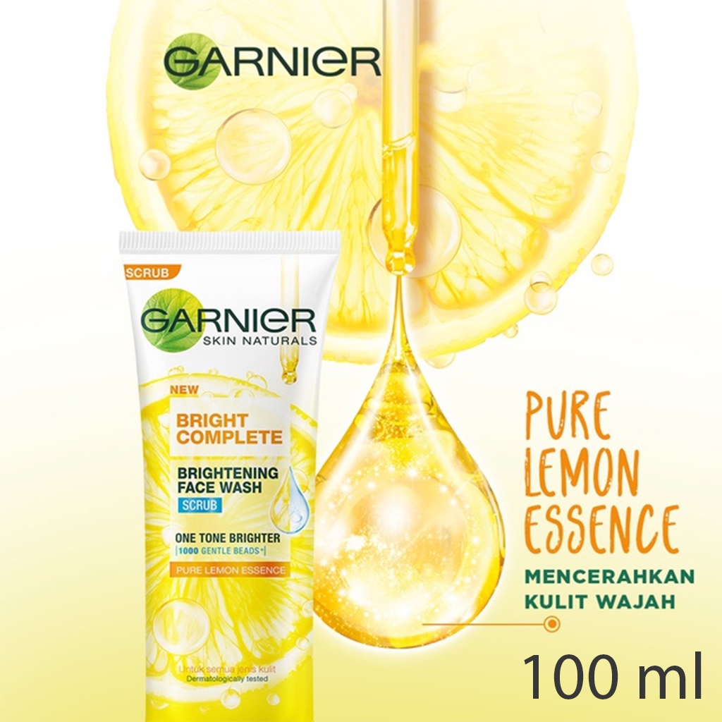 ❤️Glamouroseshop❤️Garnier Bright Complete / Light Complete White Speed Brightening Scrub Cleanser Foam Skin Care 100ml