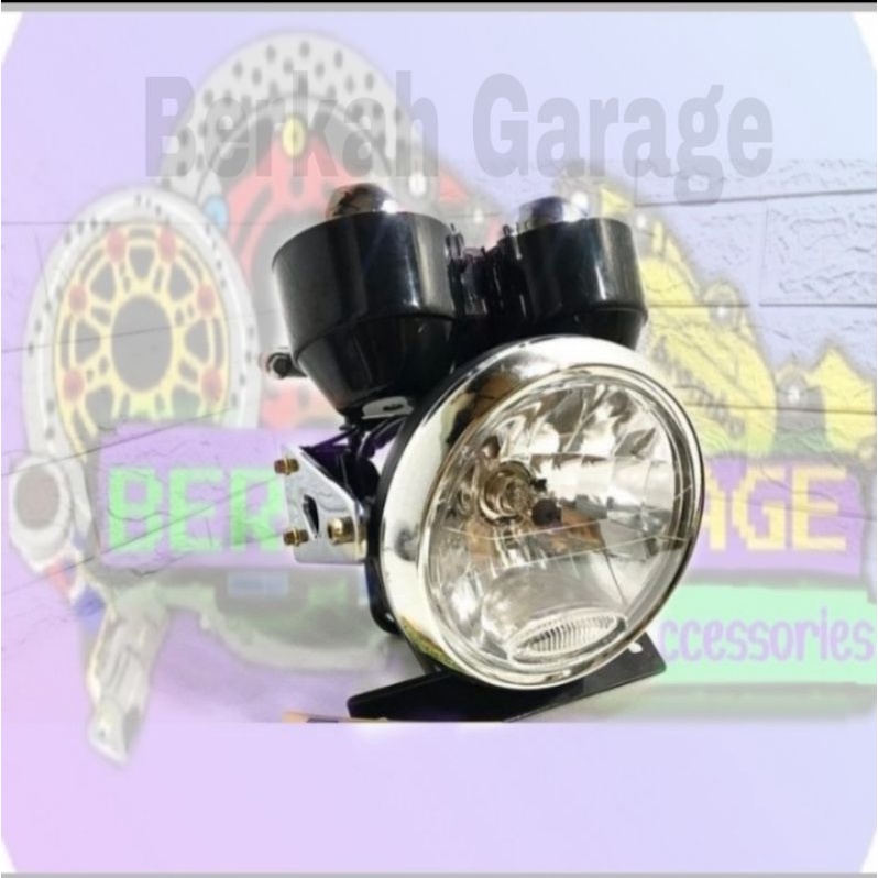 Paket Lengkap Upgrade Rx-King Reflektor New Lampu Bulat