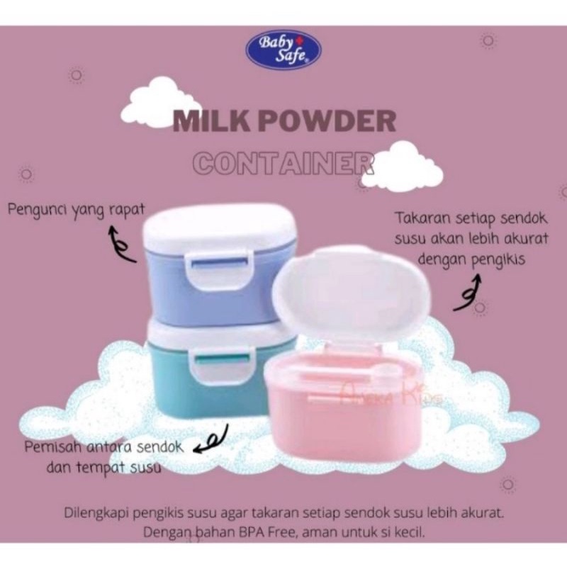 Baby Safe Milk Compartment 400 ml &amp; 800 ml/Kontainer Susu Bubuk Bayi