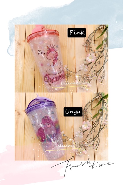 Botol minum icy unicorn besar BT05 drink bottle frosty botol minum anak perempuan souvenir kado