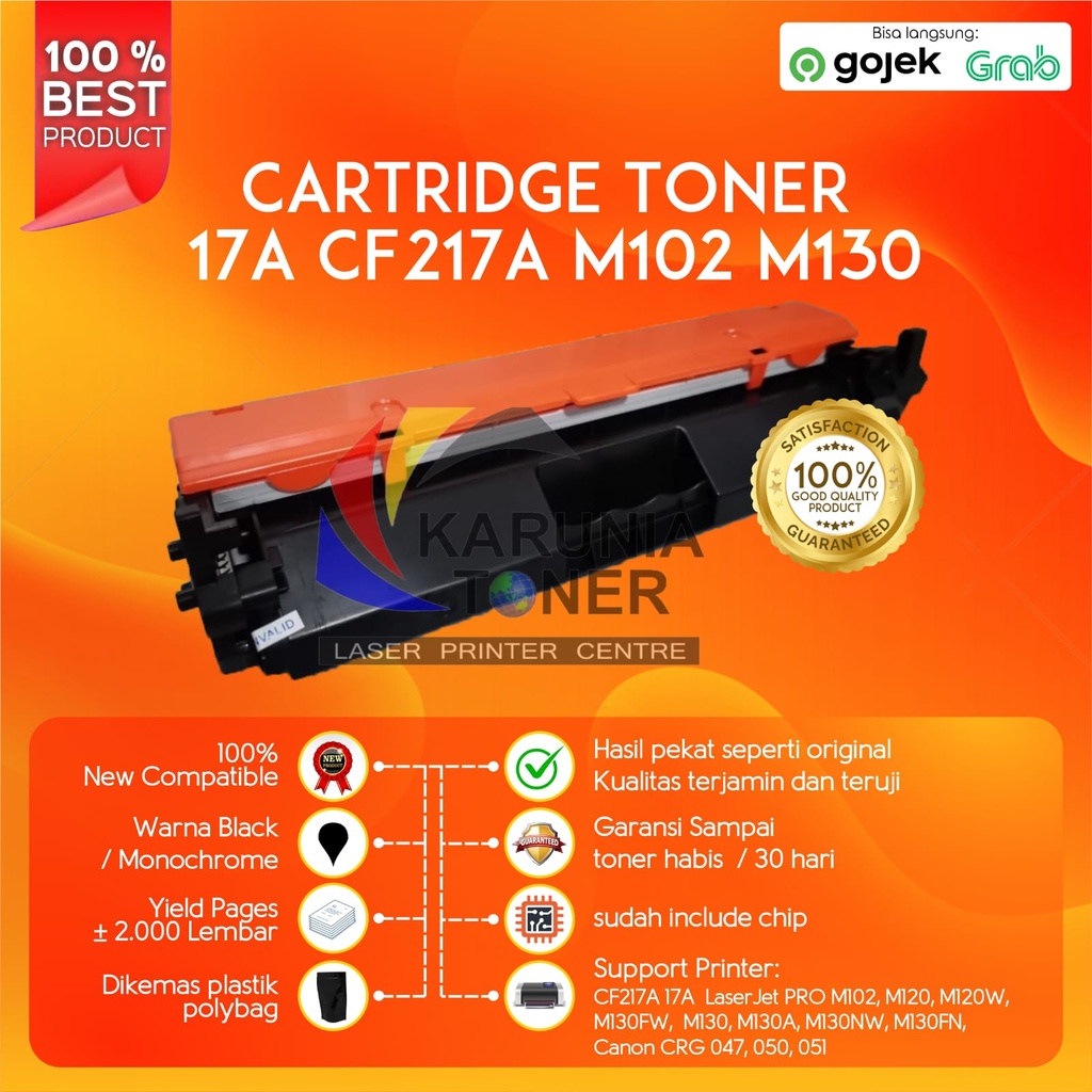 Toner Cartridge Compatible P SERIES 17A CF217A Pro M102 M102a M130 M130fw Plus Chip