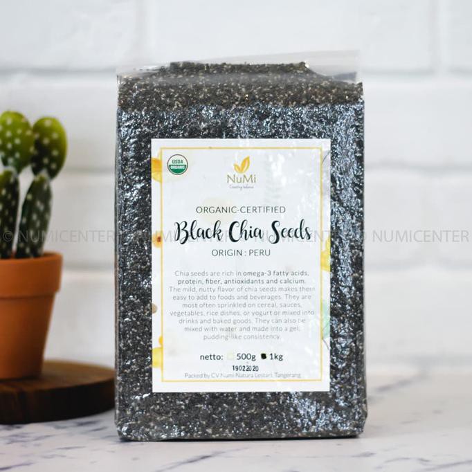 

Certified Organic Black Chia Seeds Biji Chia Organik 1kg