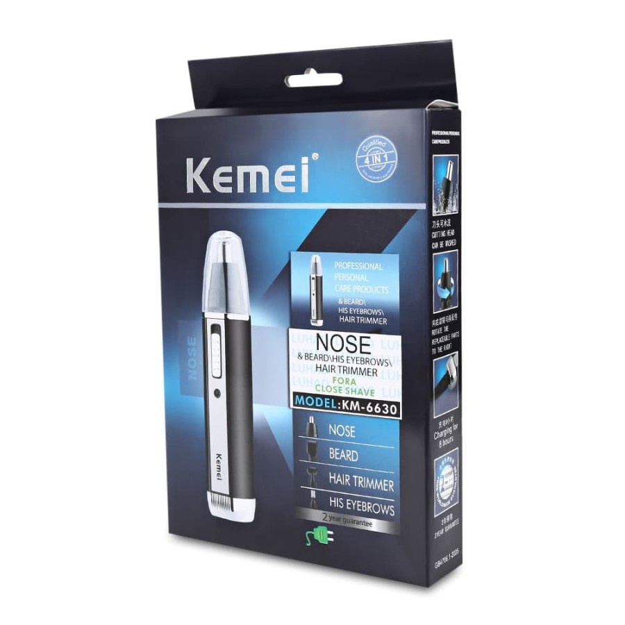COD Kemei KM 6630 Alat Pencukur Bulu 4 In 1 Bahan Stainless Steel