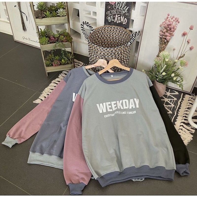 Weekday Sweater Jumbo - LD 130 - Ukuran XXL - Sweater Hoodie Jumbo - Sweater Hoodie Pria dan Wanita