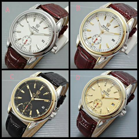 Jual Jam Tangan Watch Wanita Rolex Matic Automatic Otomatis Oyster Leather Diskon