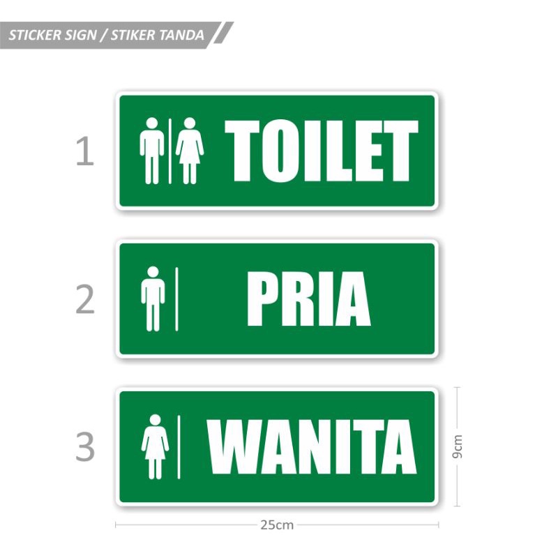 Jual STIKER TANDA SIGN HIMBAUAN PETUNJUK TOILET Shopee Indonesia