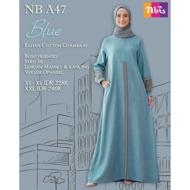 BAJU GAMIS PALING LARIS - BAJU GAMIS NIBRAS - NIBRAS NB A47