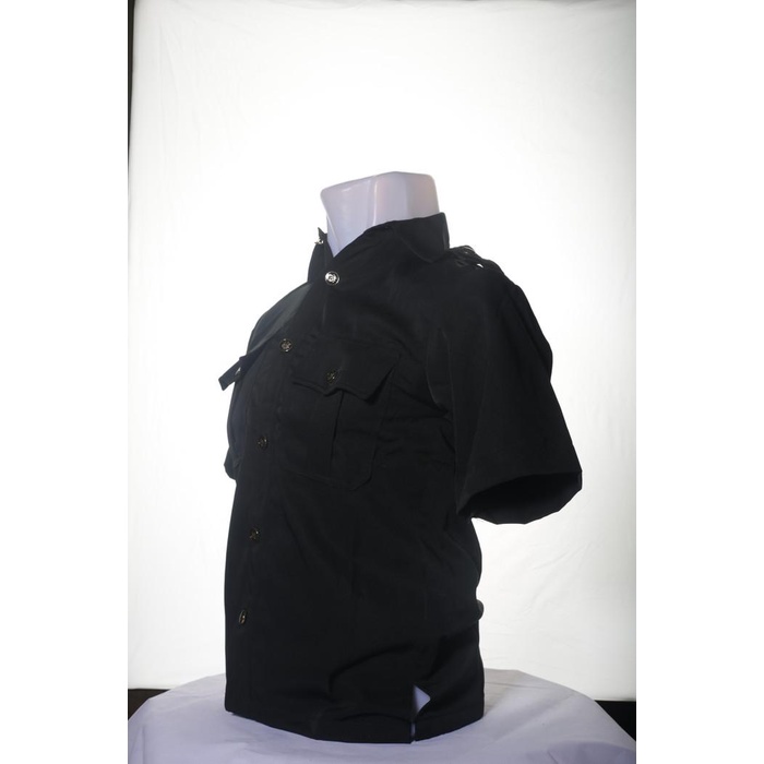 Seragam | Seragam Pdl Safari Lengan Pendek Hitam |Seragam Safari Satpam Security Berkualitas Terbaik