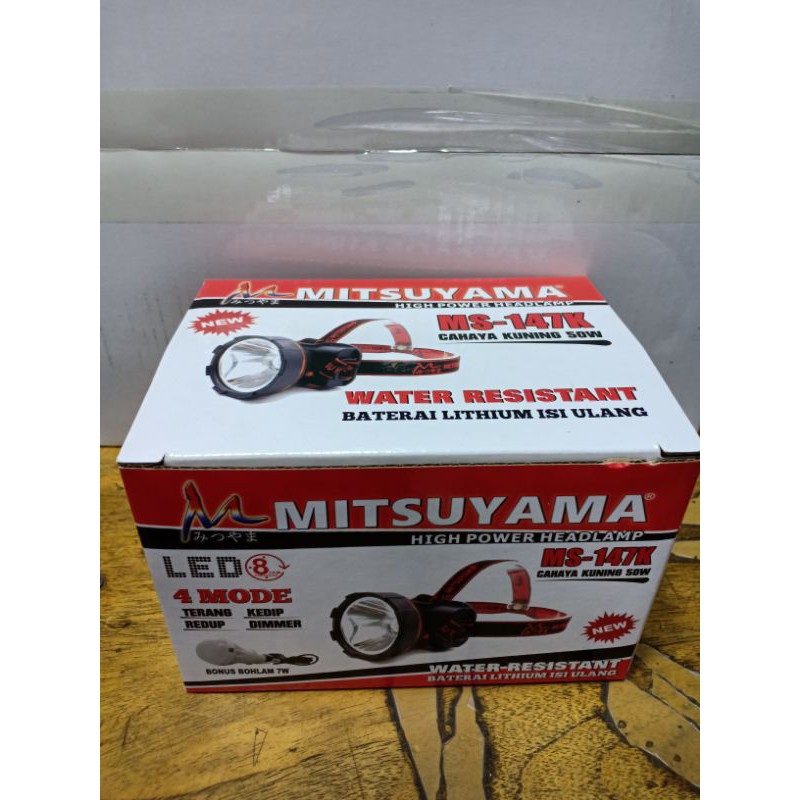 Senter Kepala MITSUYAMA MS147K High Power Headlam Water Risestans