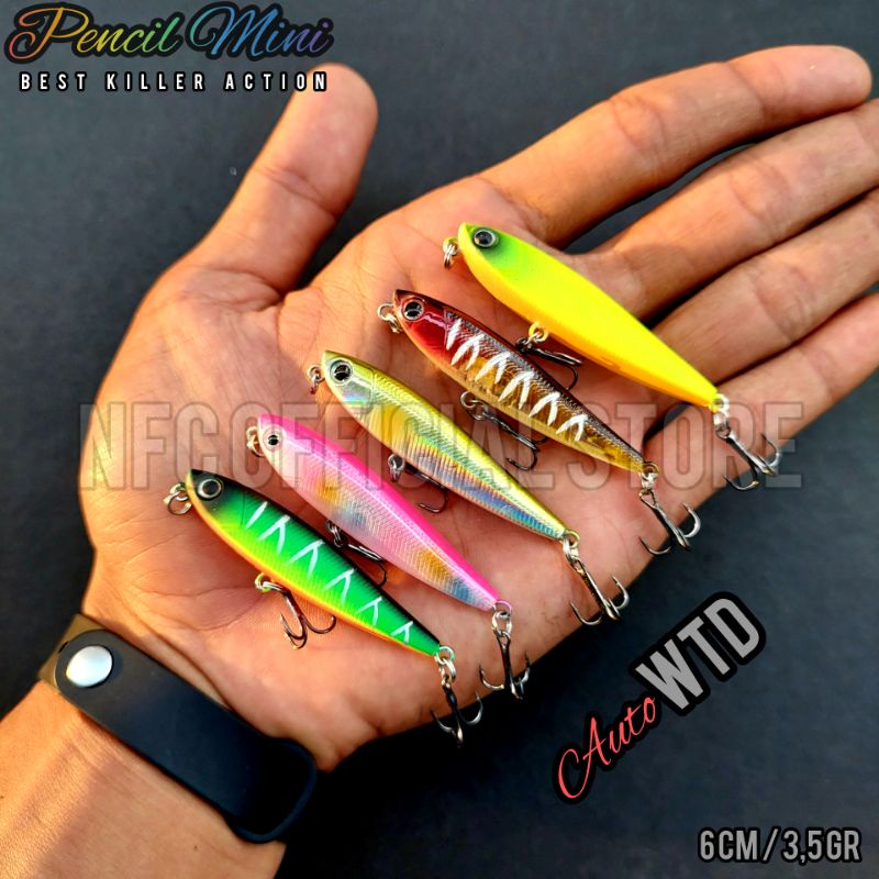 Lure Mini Pencil floating 6 cm 3,5 gram WTD Auto Geol BEST KILLER ACTION replika ZEREK