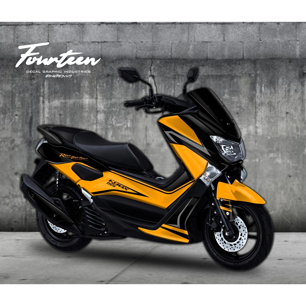 Sticker Nmax Full Body / Decal Nmax Full Grafis NMAX LAMA / PERTAMA ORANGE