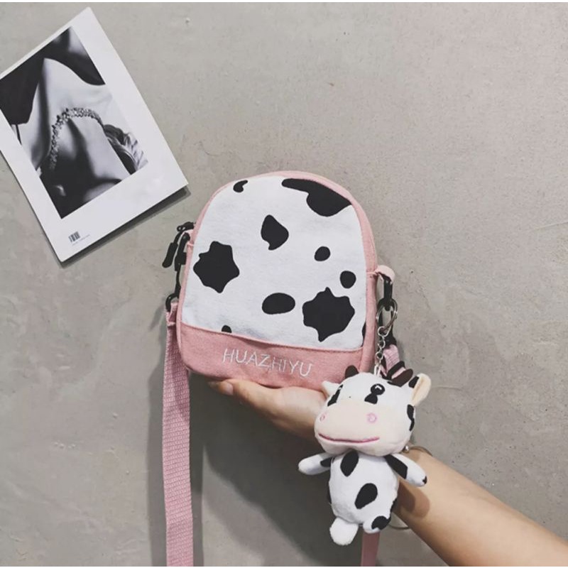 RaidStore93-Tas slempang sapi Huazhiyu cute terbaru