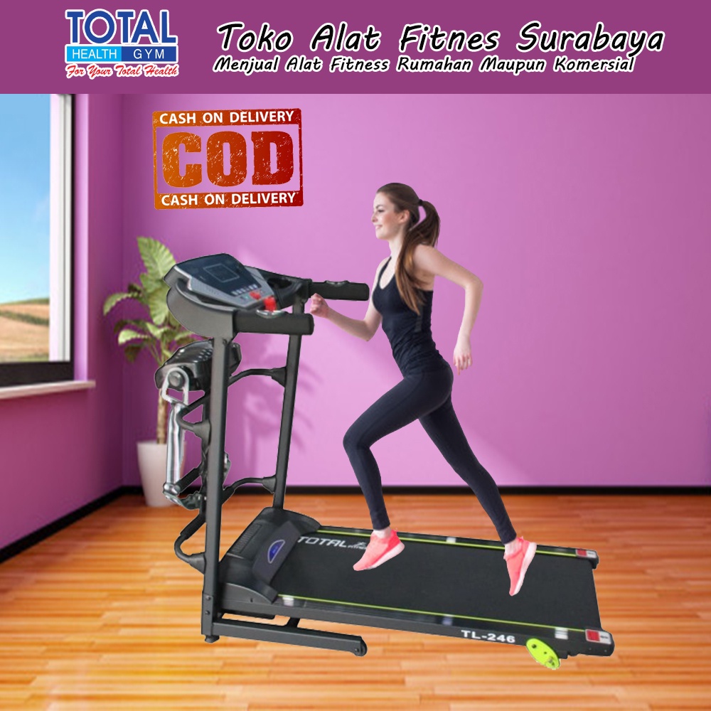 Treadmill Elektrik TL 246  Treadmil Manual Incline Total