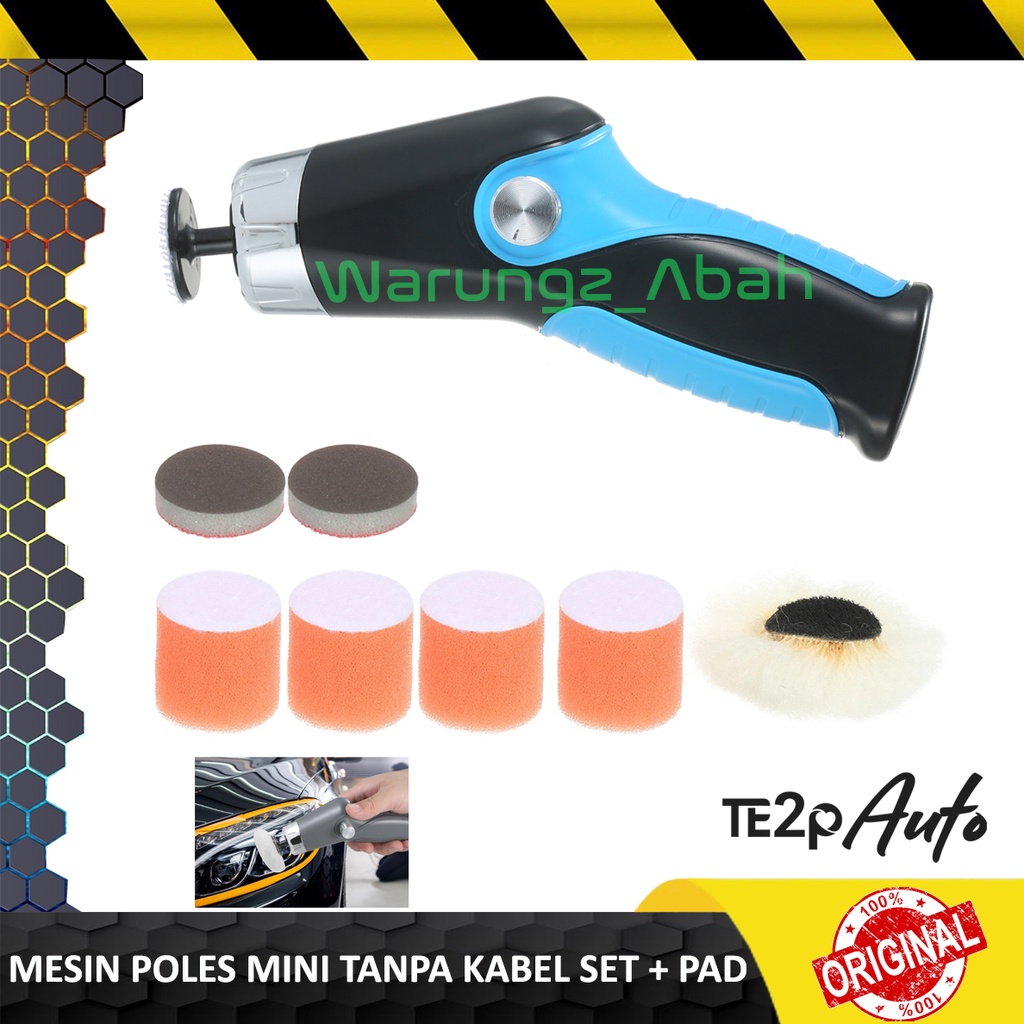 ALAT MESIN POLISHER POLES WIRELESS CORDLESS KACA BODY MIKA LAMPU MOBIL MOTOR HELM SEPEDA MINI KECIL 