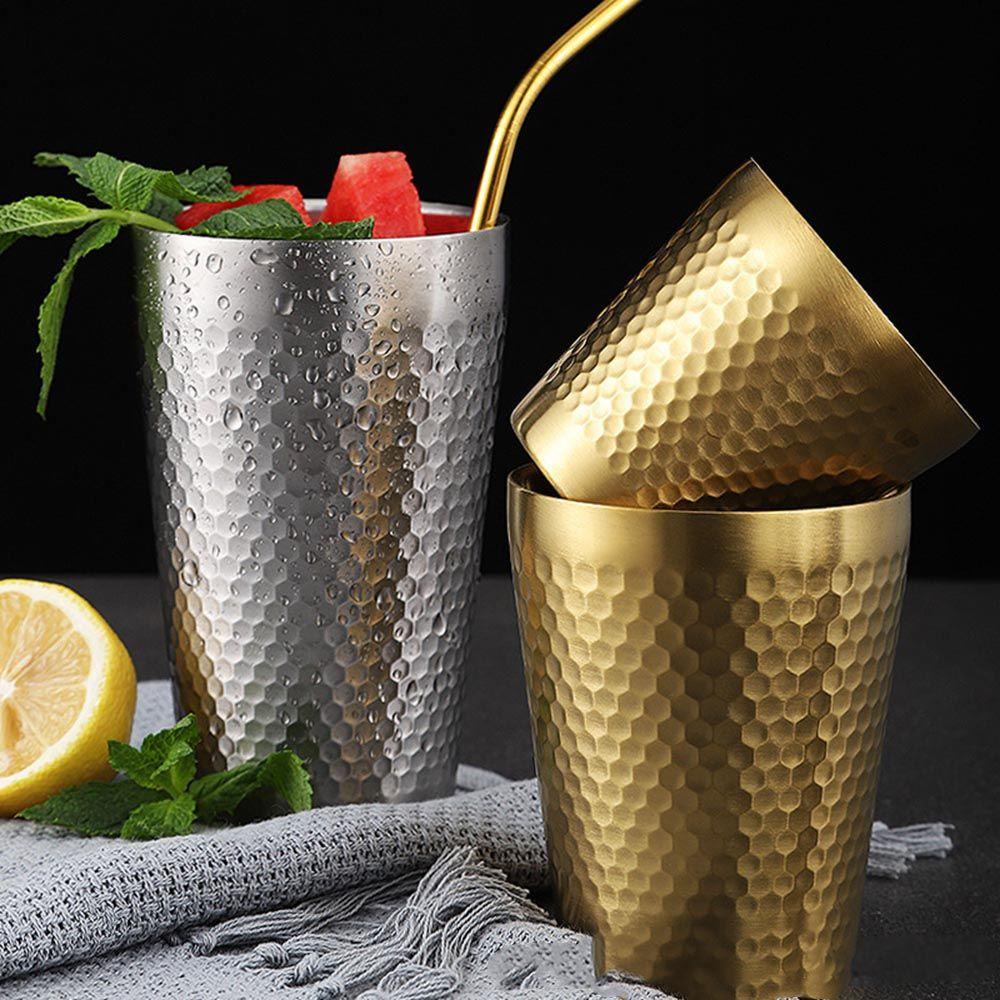 Rebuy Cangkir Air Mencegah Panas Kapasitas Besar Unbreakable Bar Mug Stainless Steel Double Layer Coffee Cup