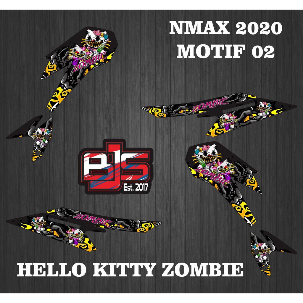 Striping nmax new 2020-2023 - Stiker Decal NMAX 2020 hello kitty zombie