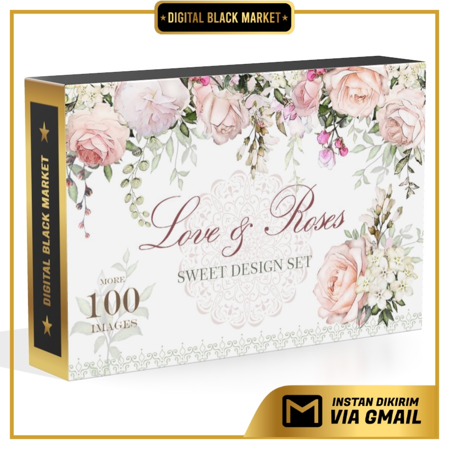 Love And Roses Floral Design Set - JPEG Ultra HD