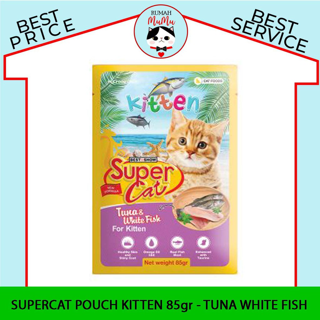 MAKANAN ANAK KUCING KITTEN SUPERCAT POUCH 85GR