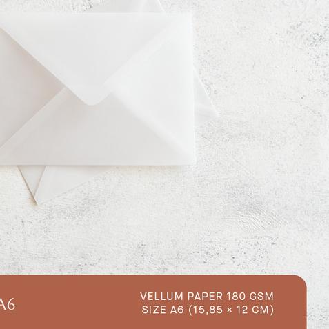 

➯ Amplop A6 Vellum | Amplop Undangan Kartu Ucapan Premium Kalkir ◙