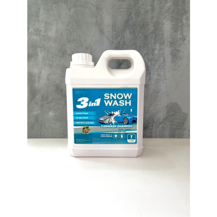 Daily Car Wash Sabun Shampoo Mobil Motor 1 liter Shampoo Snow Wash Premium