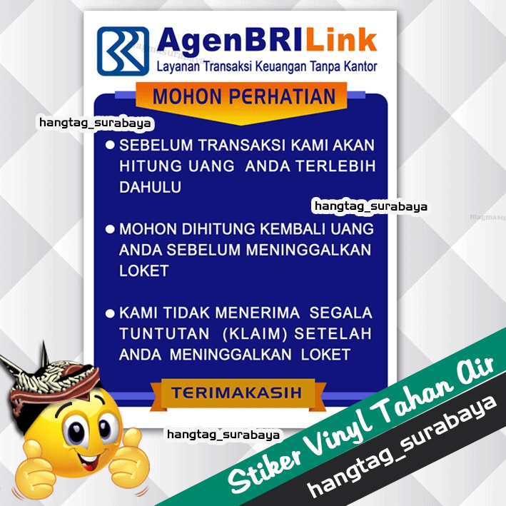 

Stiker Label Agen BRI Link