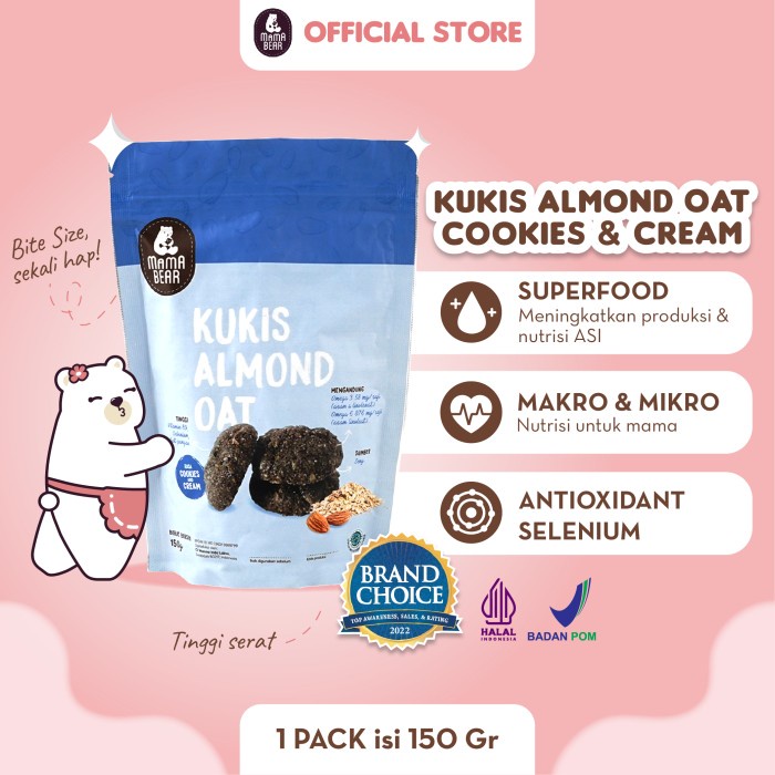 MAMABEAR KUKIS ALMOND OAT PELANCAR ASI BOOSTER