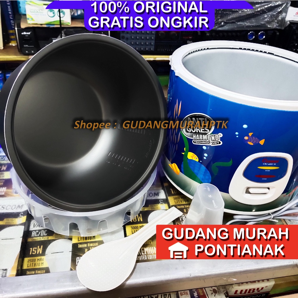 Ricecooker Cosmos ANTI GORES Harmond CRJ-6031 N - 2Liter Penanak Nasi Magicom