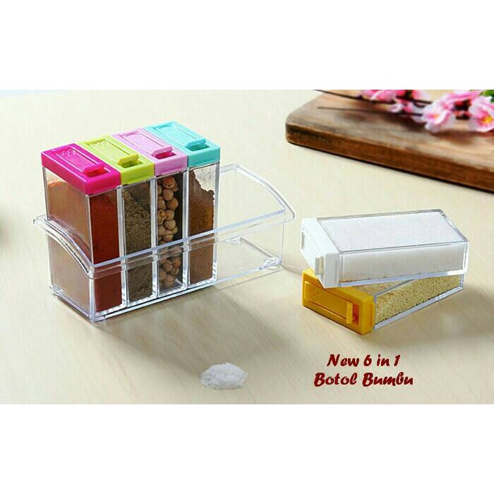 Tempat Bumbu 6 in1 / Rak bumbu 6 in 1