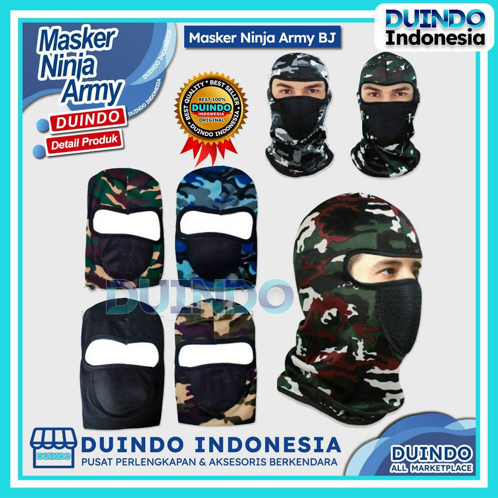 Duindo - Baff Masker Ninja Army BJ Motor Motif Tentara Masker Buff Kepala Helm Busa