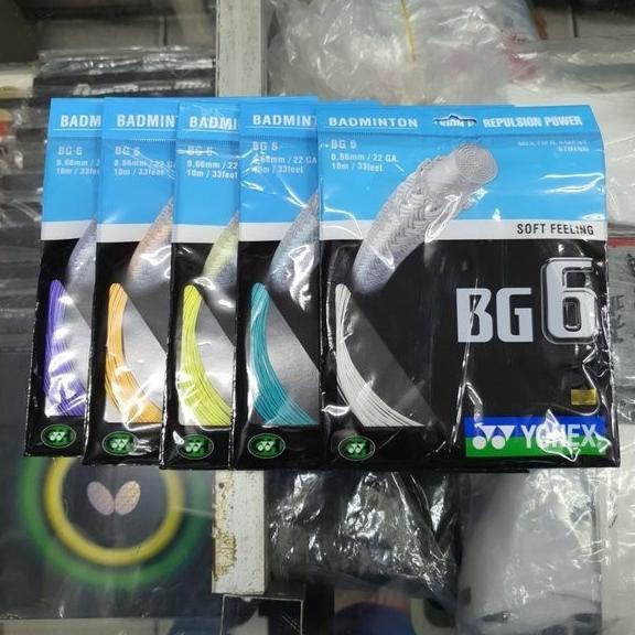 SENAR BADMINTON YONEX BG6 BG 6 CH ORIGINAL REPULSION POWER 0.66MM LIMITED EDITION