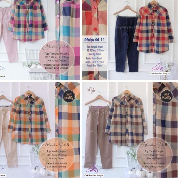 SALEE.. Setelan wanita ori jumbo , murah termurah, Alesha Set 9