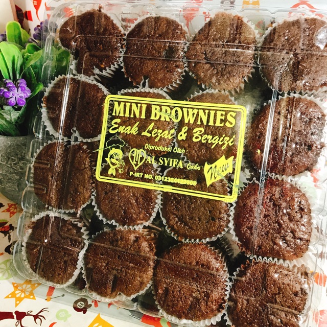 

mini brownies isi 32 biji manis legit jajanan pasar kue basah snack tradisional
