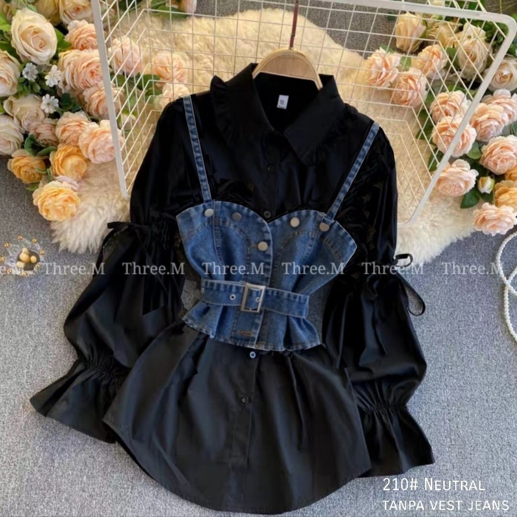 KEMEJA 210 3M THREE M TM NEUTRAL VIRAGO SLEEVE SHIRT MURAH FASHION IMPORT SALE TERJANGKAU TERMURAH