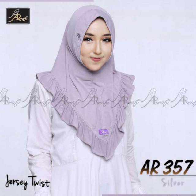 Hijab arrafi AR 357 medium hijab instan rempple semipet || INAYAHHIJAB-6
