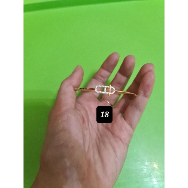 Gelang bangle berat ringan love, kupu, pearl mutiara, bunga rose, musik variasi mata YT kadar 375/8K