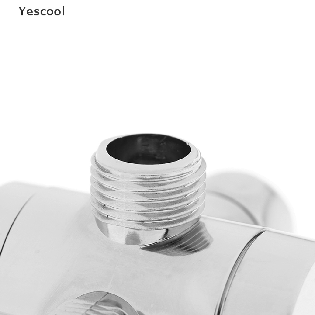 Yescool 1/2 Inch Shower Arm Mounted Diverter Three Way T-adapter Valve For Shower Head .